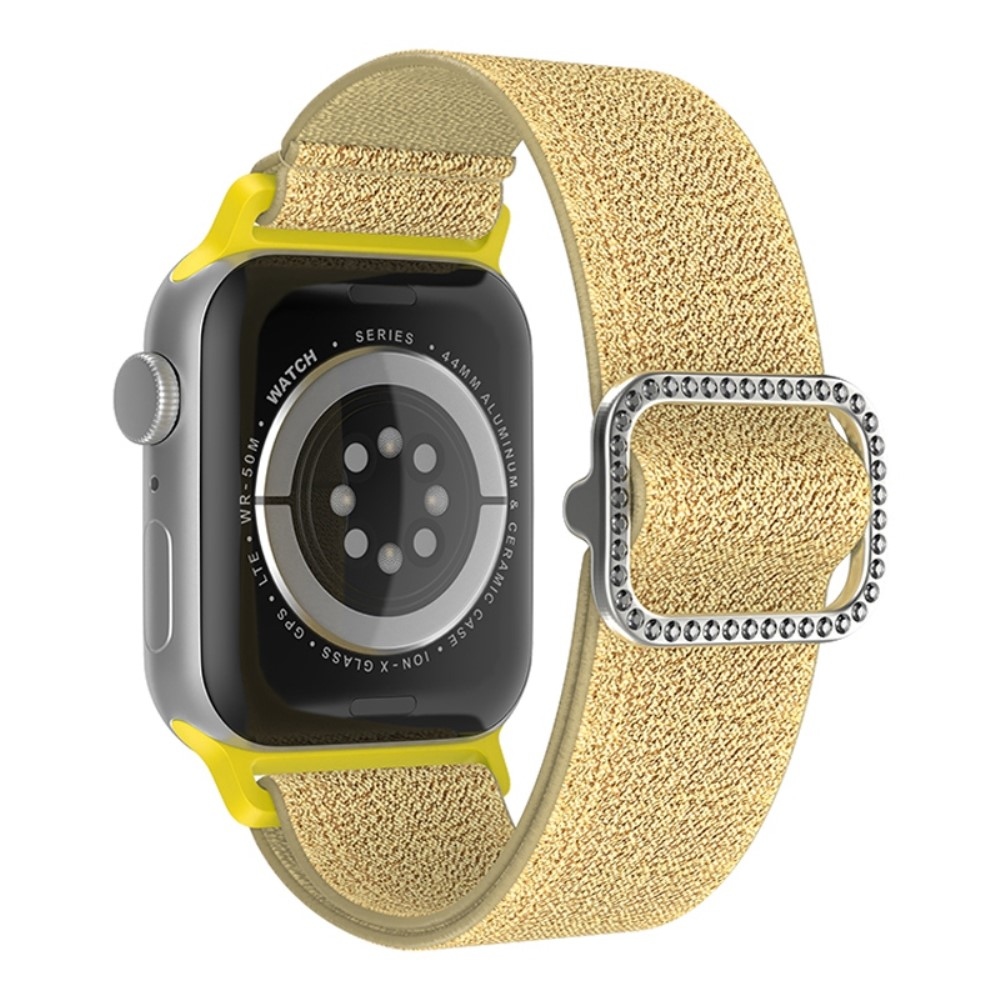 Decor nylonový řemínek na Apple Watch Ultra/Ultra 2 49mm/SE/SE 2022/2023 44mm/9/8/7 45mm/6/5/4 44mm/3/2/1 42 mm - zlatý