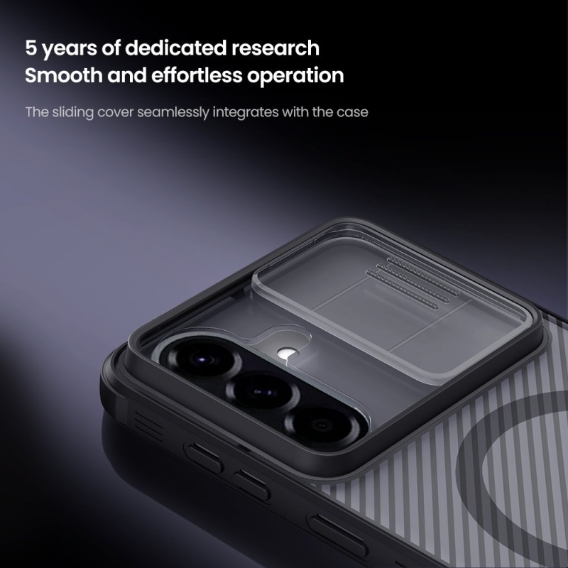 Nillkin CamShield PRO Magnetic Zadní Kryt pro Samsung Galaxy A57 Transparent Black