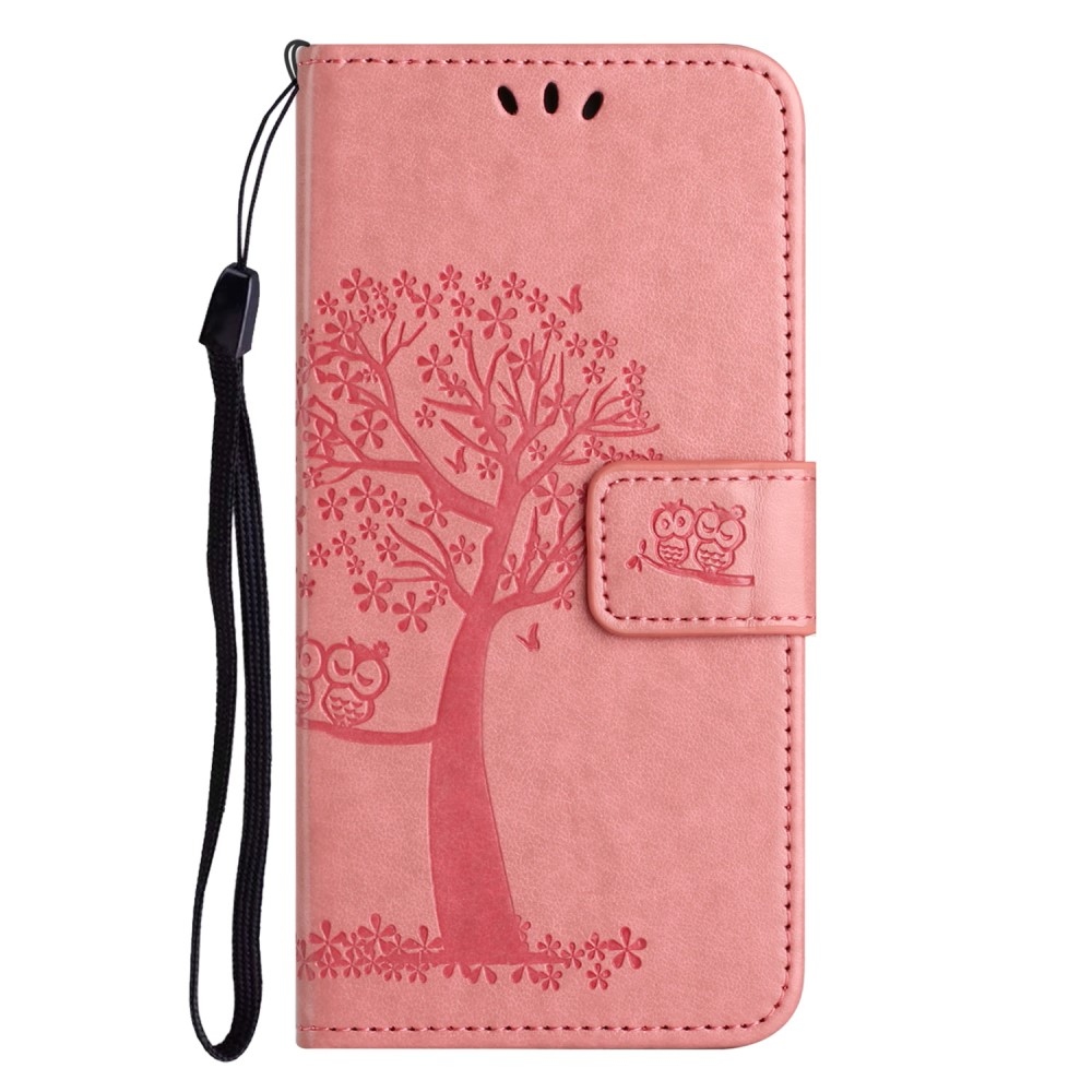 Tree knížkové pouzdro na iPhone 16 - růžové
