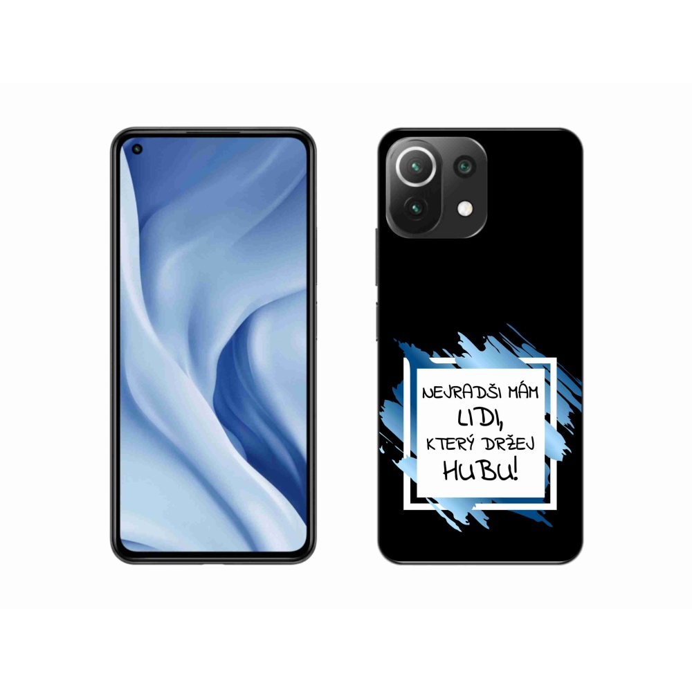 Gelový kryt mmCase na Xiaomi 11 Lite 5G NE - vtipný text 7 bíločerné pozadí