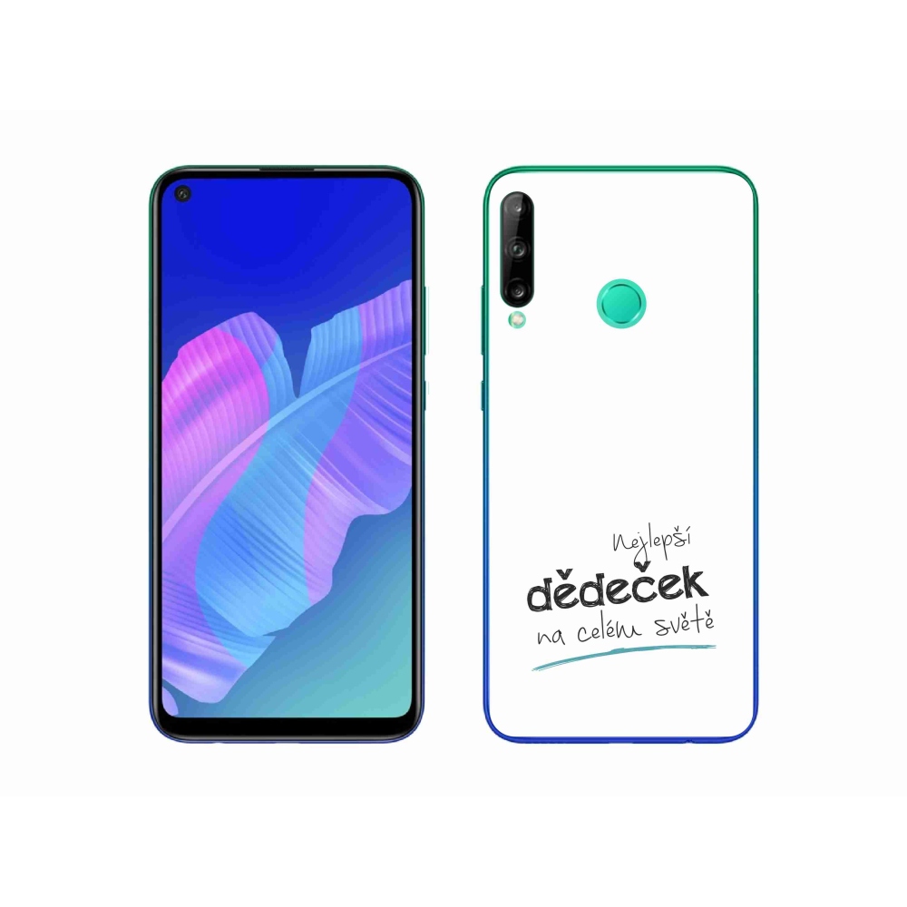 Gelový kryt mmCase na Huawei P40 Lite E - nejlepší dědeček 3 bílé pozadí