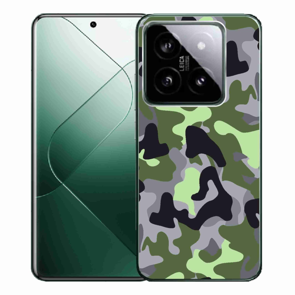 Gelový kryt mmCase na Xiaomi 14 Pro - maskáčový vzor 7