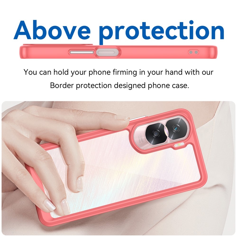 Gelový obal s pevnými zády na Honor 90 Lite - červený