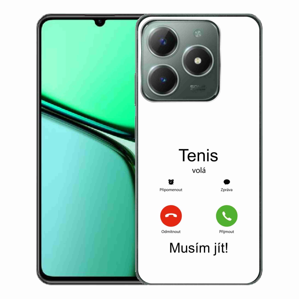 Gelový kryt mmCase na Realme C61 - tenis volá bílé pozadí