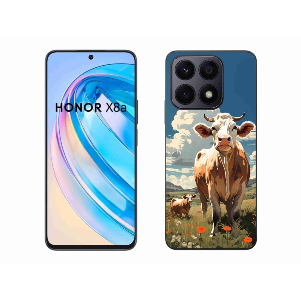 Gelový kryt mmCase na Honor X8a - krávy na louce