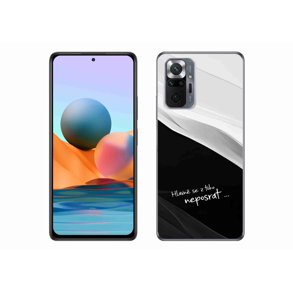 Gelový kryt mmCase na Xiaomi Redmi Note 10 Pro - vtipný text 13 černobílé pozadí