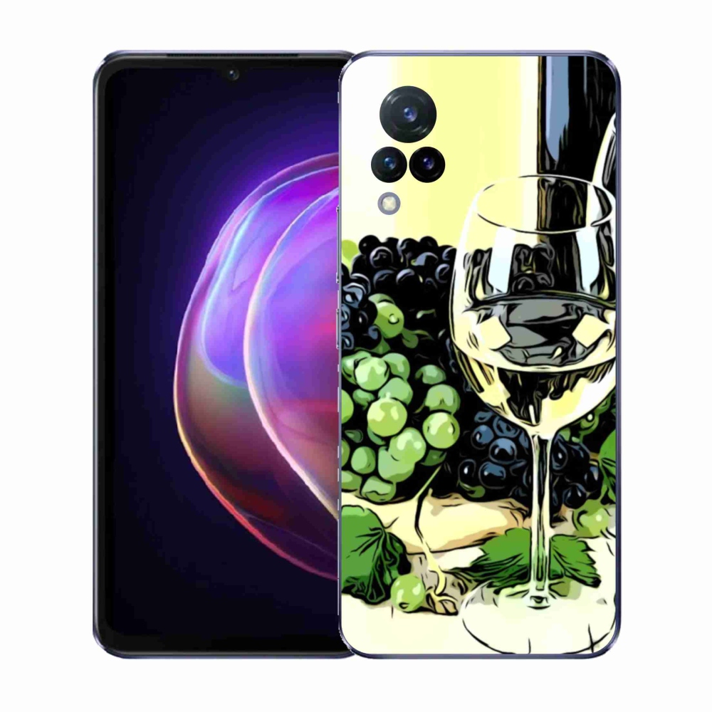 Gelový kryt mmCase na Vivo V21 4G/5G - sklenka vína