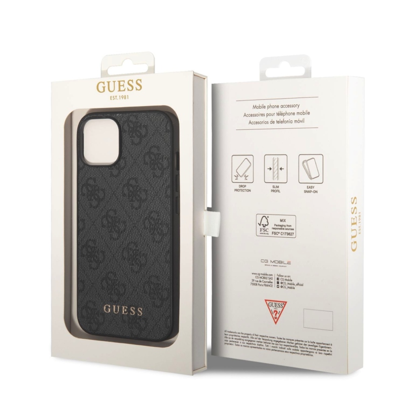 Guess 4G Zadní Kryt pro iPhone 14 Brown
