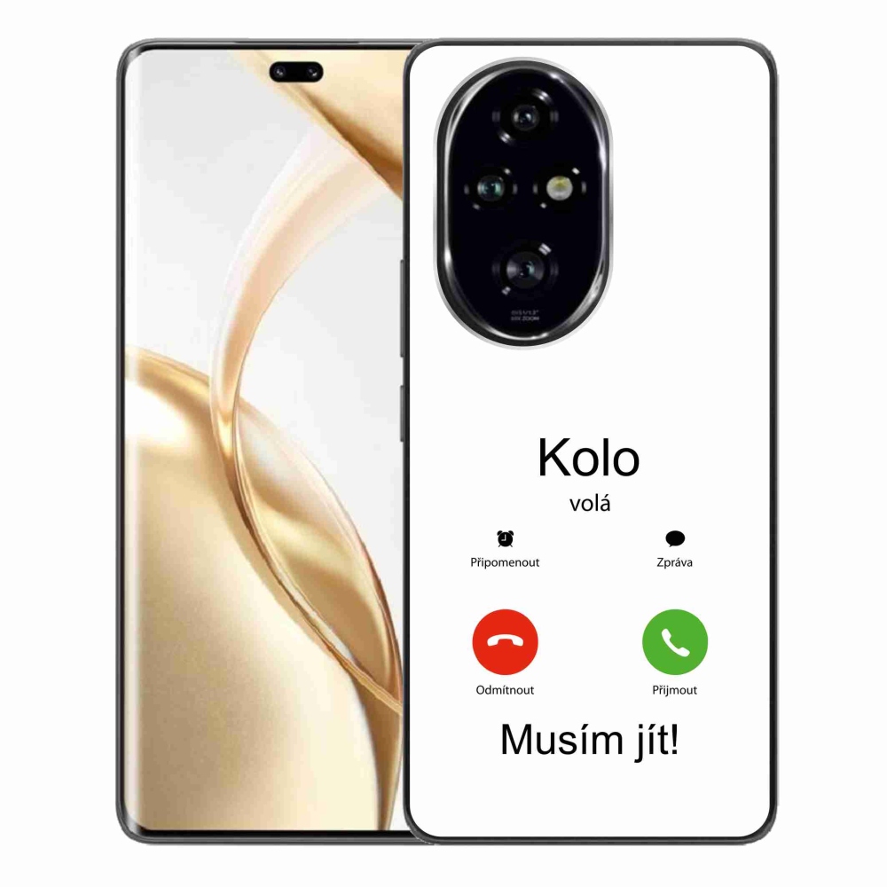 Gelový kryt mmCase na Honor 200 Pro 5G - kolo volá bílé pozadí