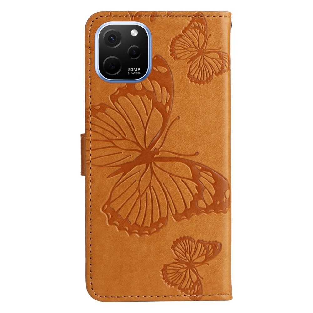 Big Butterfly knížkové pouzdro na Huawei Nova Y61 - žluté