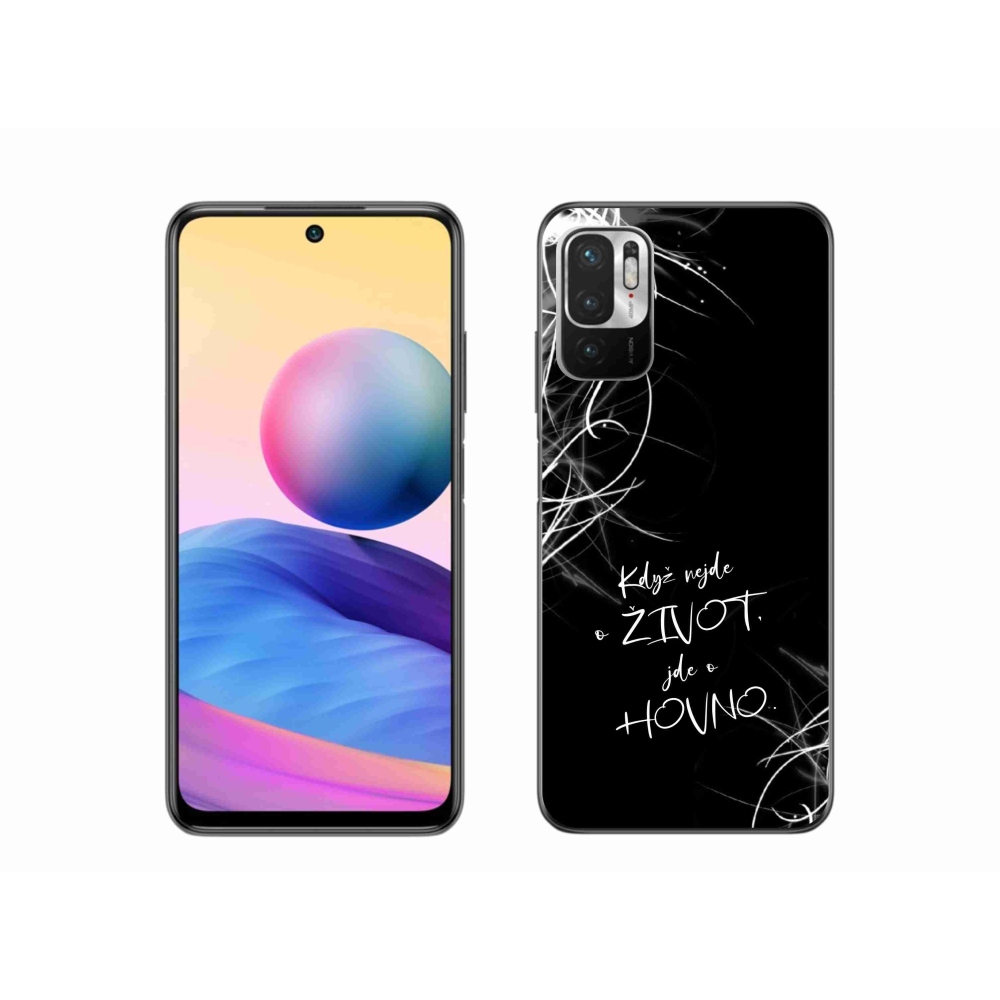 Gelový kryt mmCase na Xiaomi Redmi Note 10 5G - vtipný text 16 černé pozadí