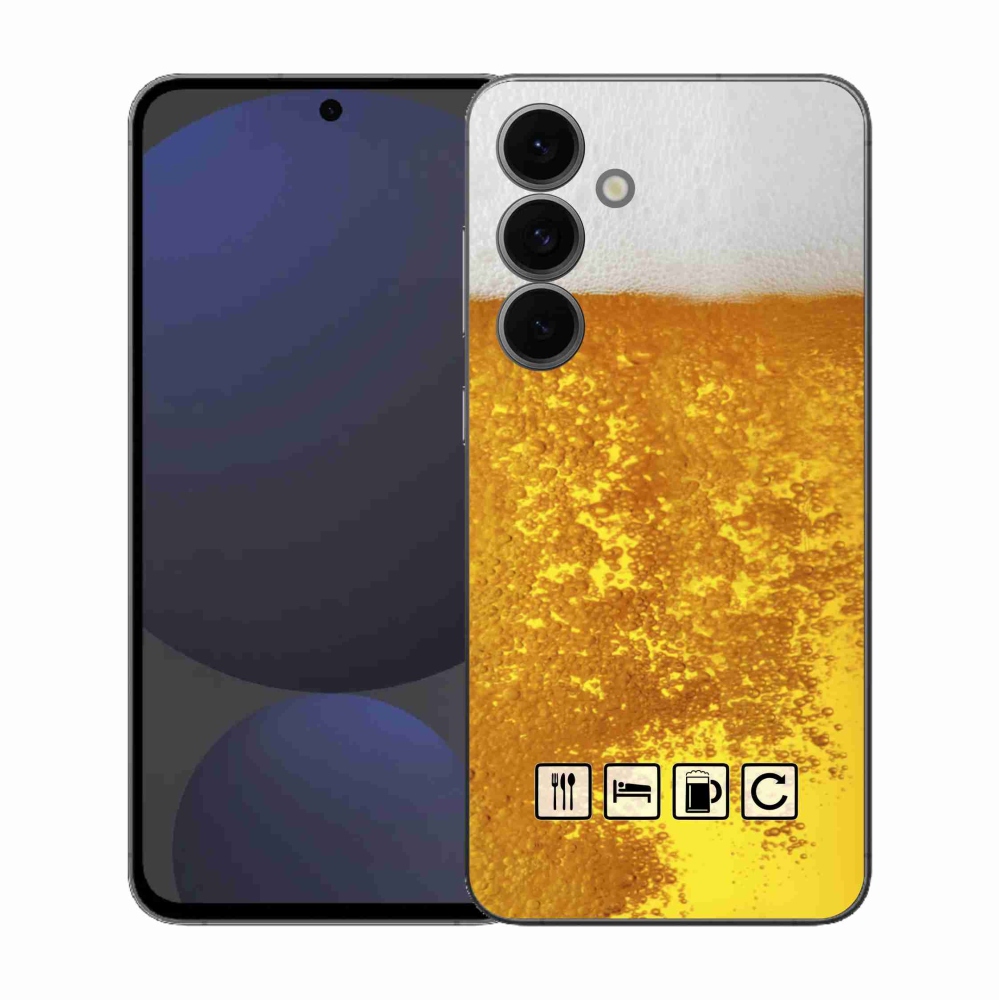 Gelový kryt mmCase na Samsung Galaxy S25 FE - pivní motiv 3