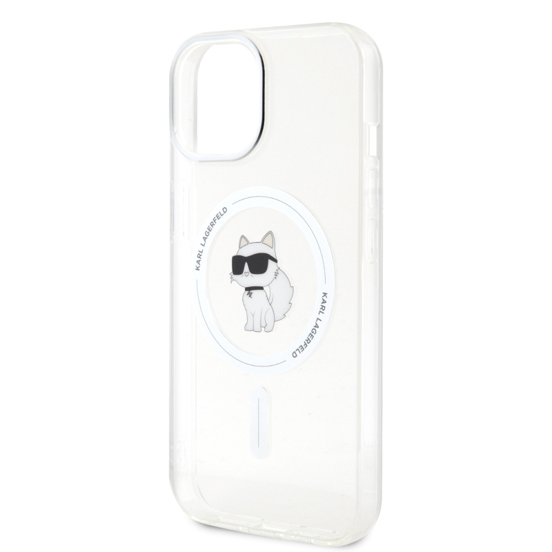 Karl Lagerfeld IML Choupette MagSafe Zadní Kryt pro iPhone 15 - průhledný