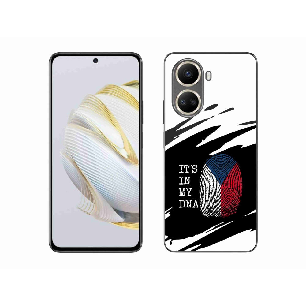 Gelový kryt mmCase na Huawei Nova 10 SE - vlajka otisk prstu černobílé pozadí