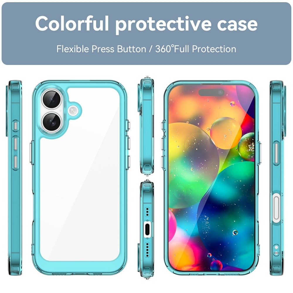 Gelový obal s pevnými zády na iPhone 17 - světlemodrý