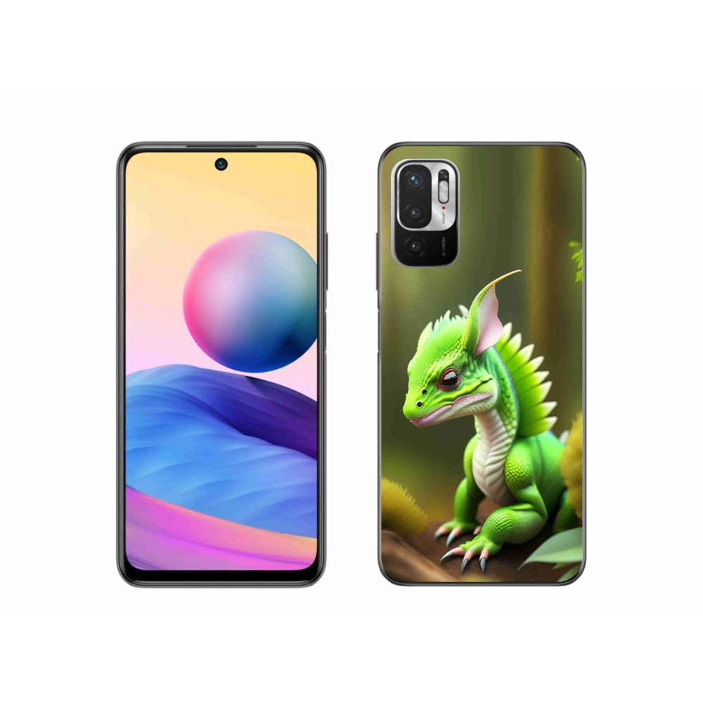 Gelový kryt mmCase na Xiaomi Poco M3 Pro/5G - zelený dráček