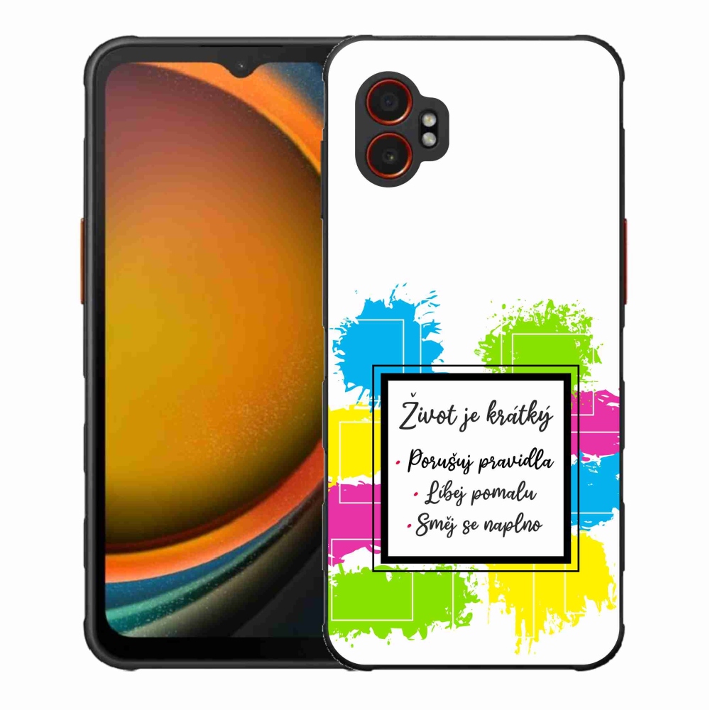 Gelový kryt mmCase na Samsung Galaxy Xcover 7 Pro - citát 5 bílé pozadí