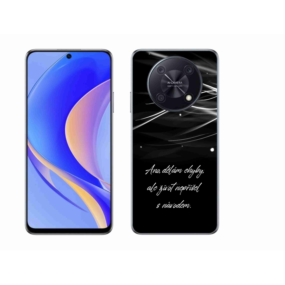 Gelový kryt mmCase na Huawei Nova Y90 - citát černé pozadí