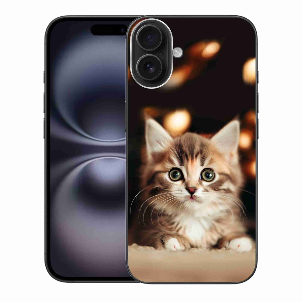 Gelový kryt mmCase na iPhone 16 Plus - roztomilé kotě 2