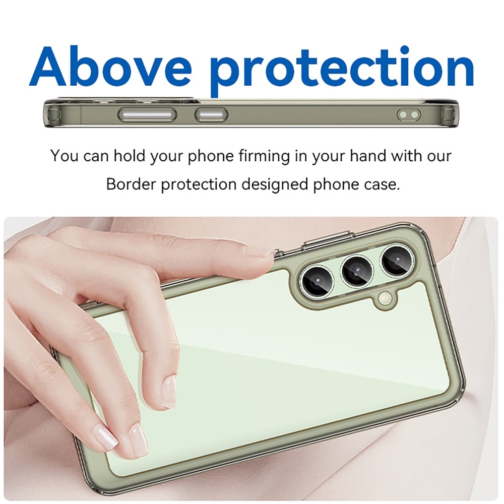 Gelový obal s pevnými zády na Samsung Galaxy S24 FE - šedý