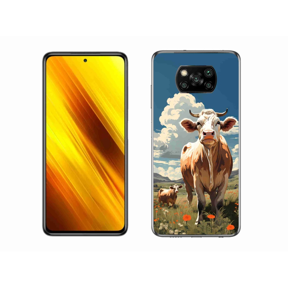 Gelový kryt mmCase na Xiaomi Poco X3 - krávy na louce