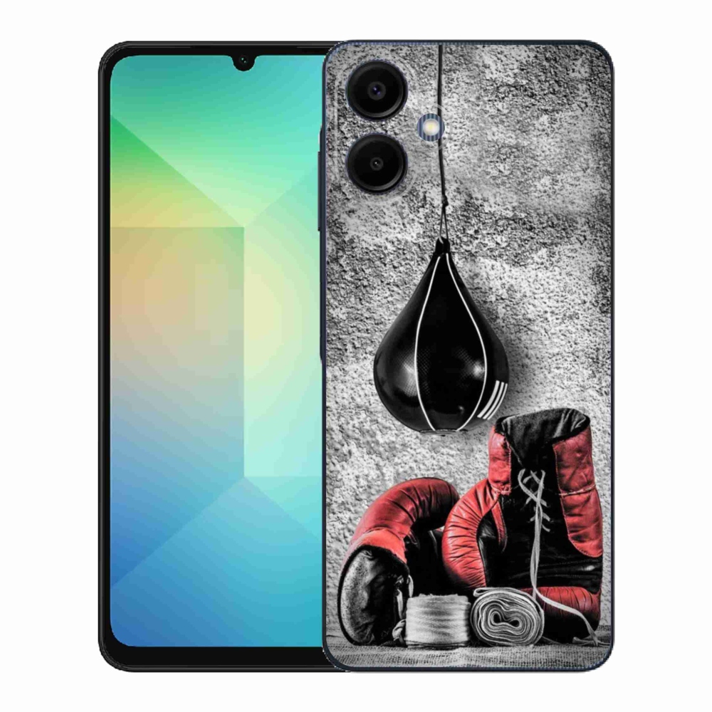 Gelový kryt mmCase na Samsung Galaxy A06 4G - boxovací pytel a rukavice