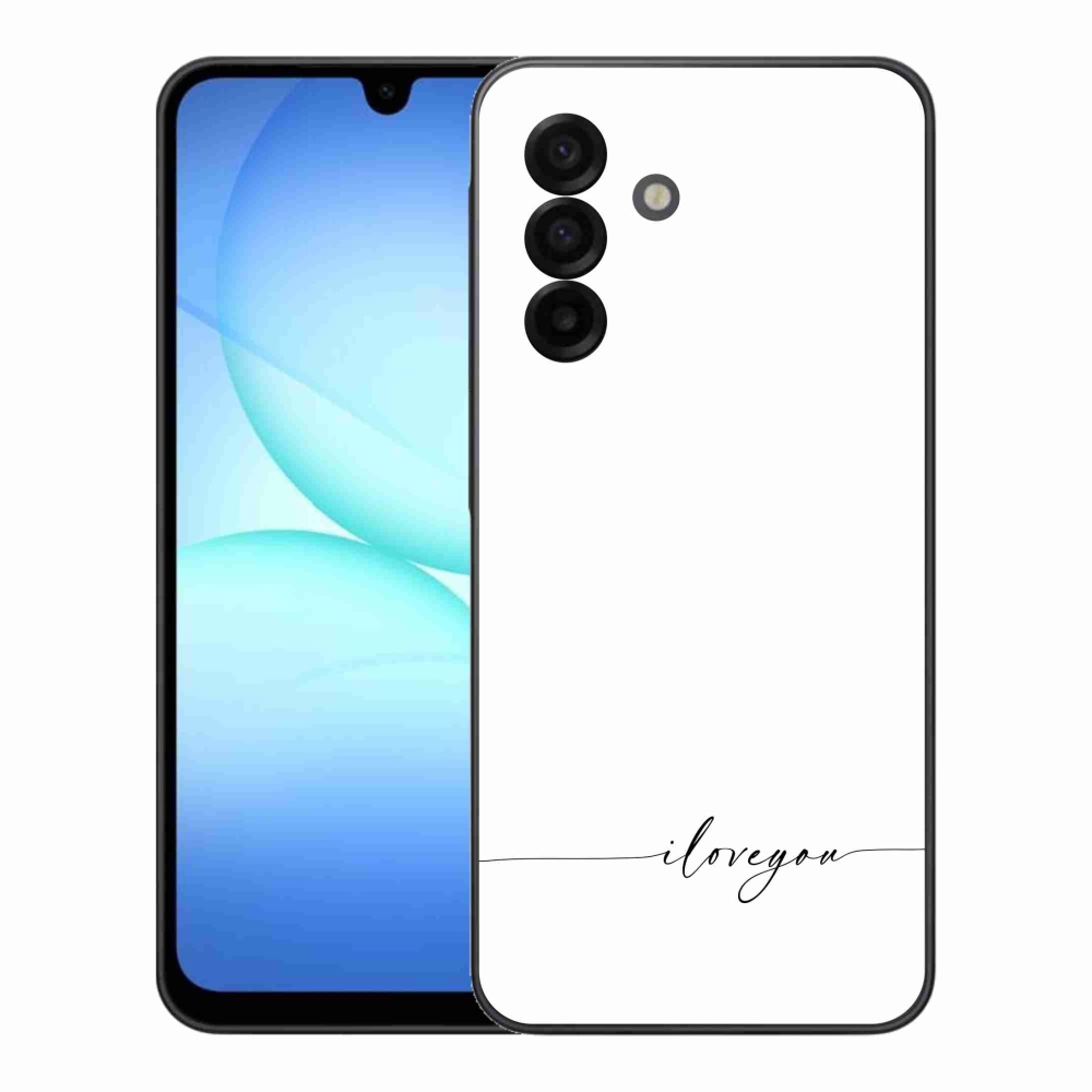 Gelový kryt mmCase na Samsung Galaxy A17 4G/5G - I love you bílé pozadí