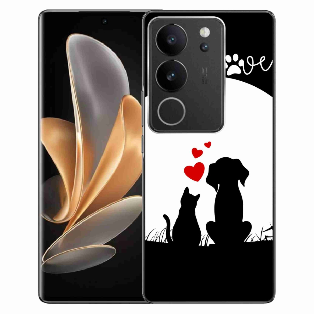Gelový obal mmCase na Vivo V29 5G - zvířecí láska
