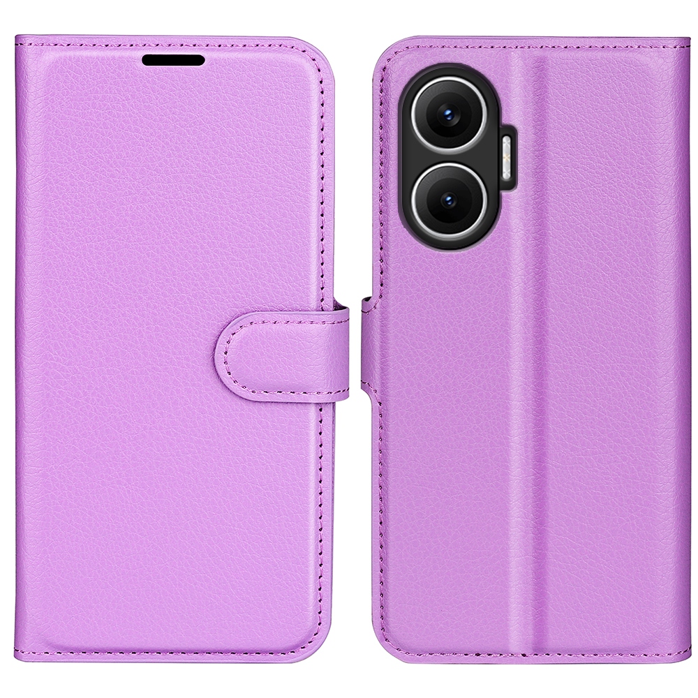 Litchi knížkové pouzdro na Xiaomi Poco F7 5G - fialové