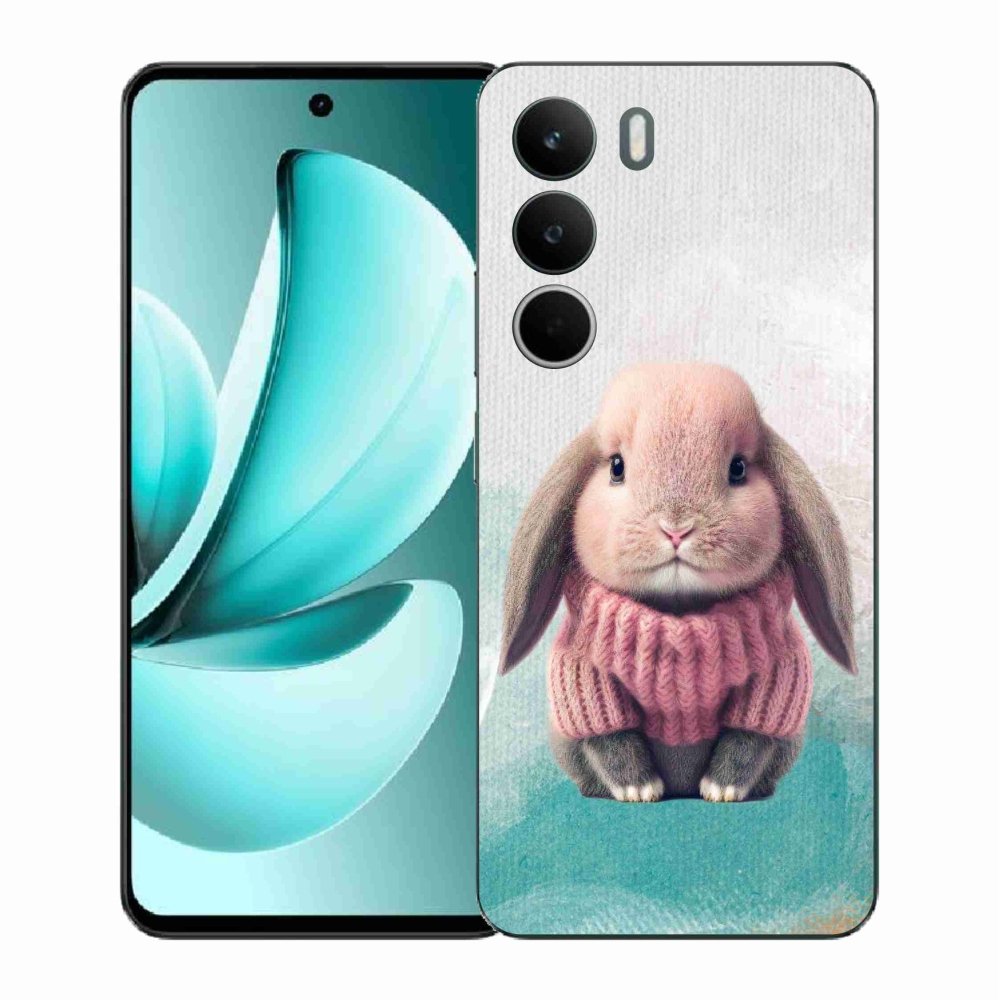 Gelový kryt mmCase na Realme C71 - králíček ve svetru