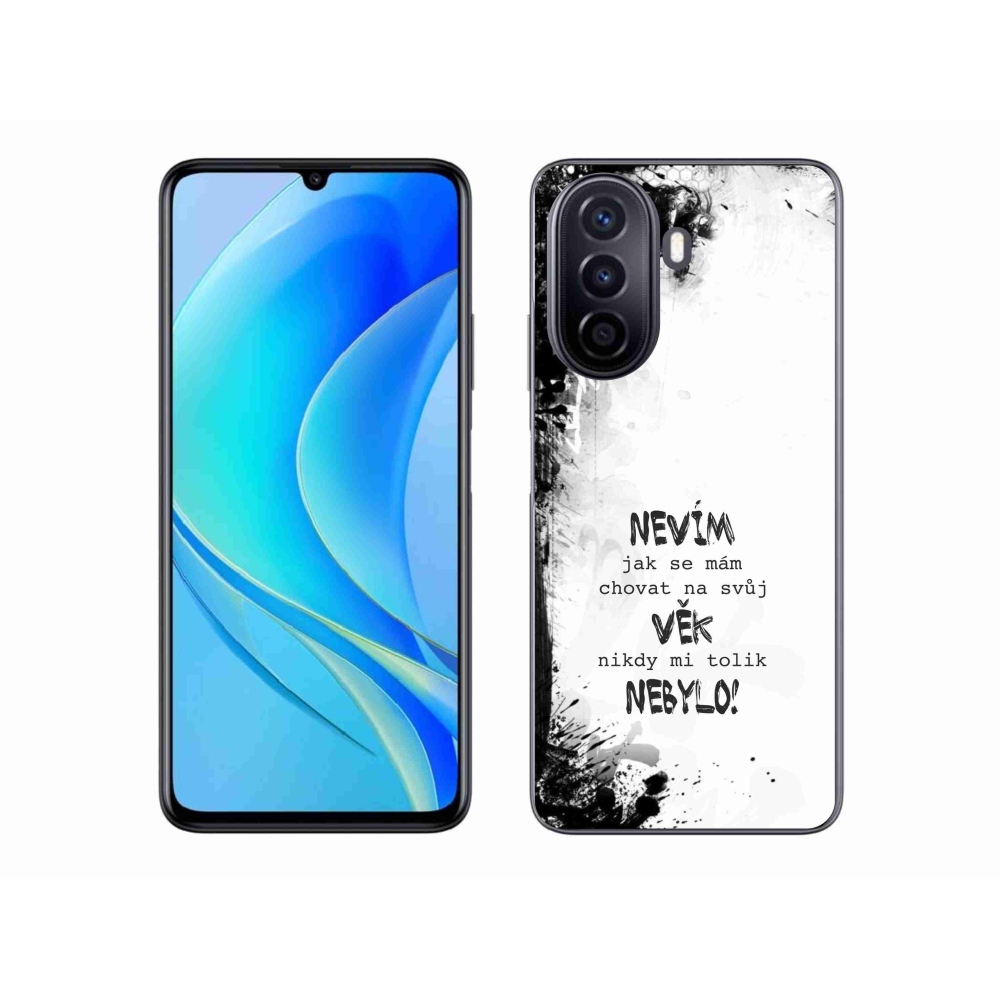 Gelový kryt mmCase na Huawei Nova Y70 - vtipný text 14 bílé pozadí