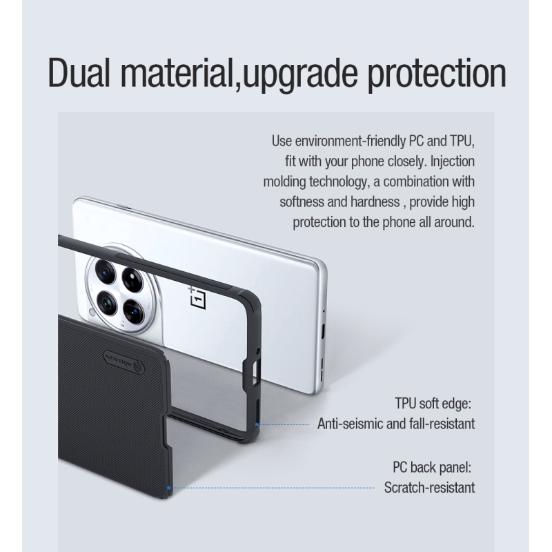 Nillkin Super Frosted PRO Magnetic Zadní Kryt pro OnePlus 12 Black
