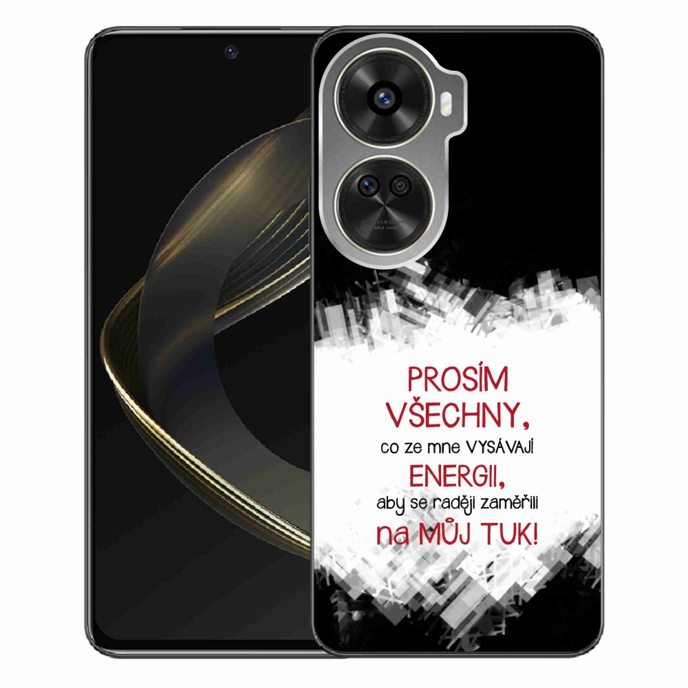Gelový kryt mmCase na Huawei Nova 12 SE - vtipný text 1 červený