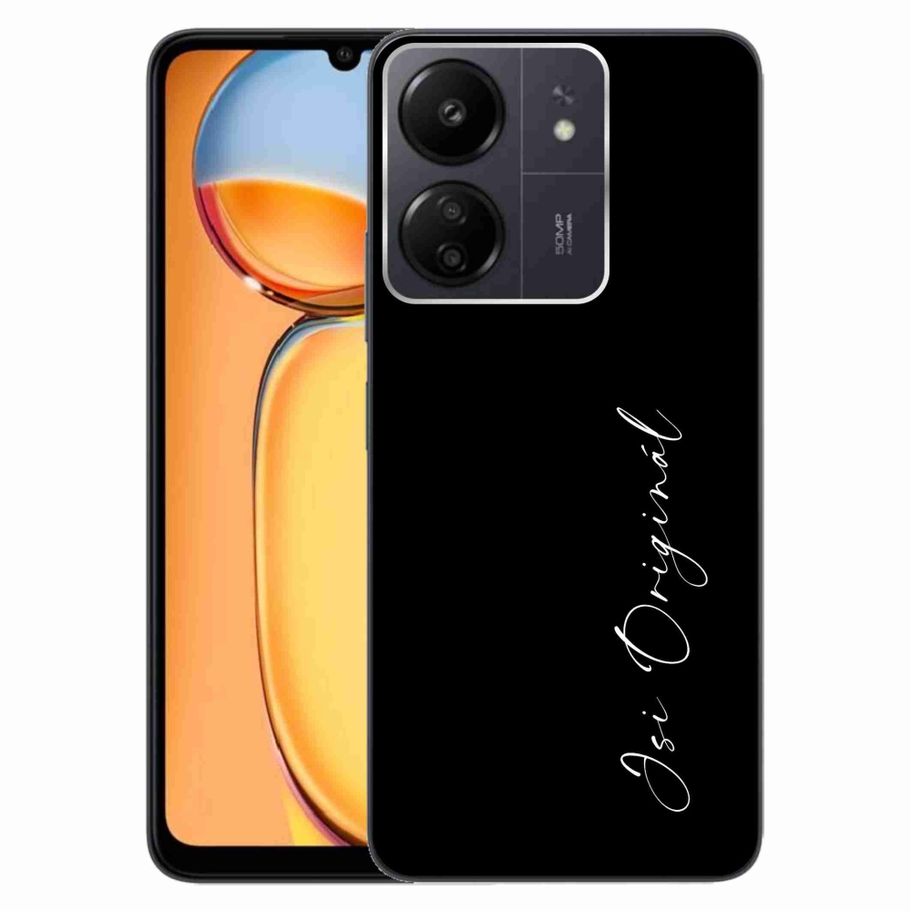 Gelový kryt mmCase na Xiaomi Poco C65/Redmi 13C - jsi originál černé pozadí