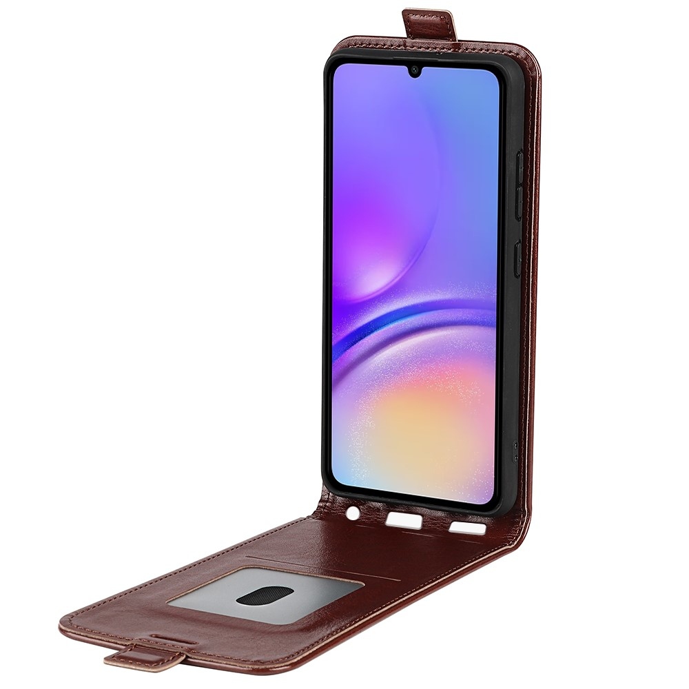 Vertical knížkové pouzdro na Samsung Galaxy A06 4G - hnědé