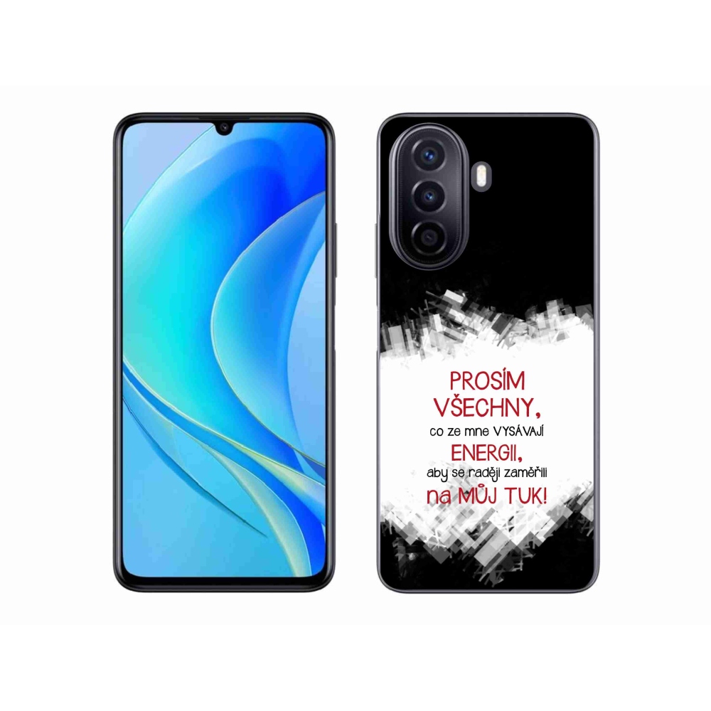 Gelový kryt mmCase na Huawei Nova Y70 - vtipný text 1 červený
