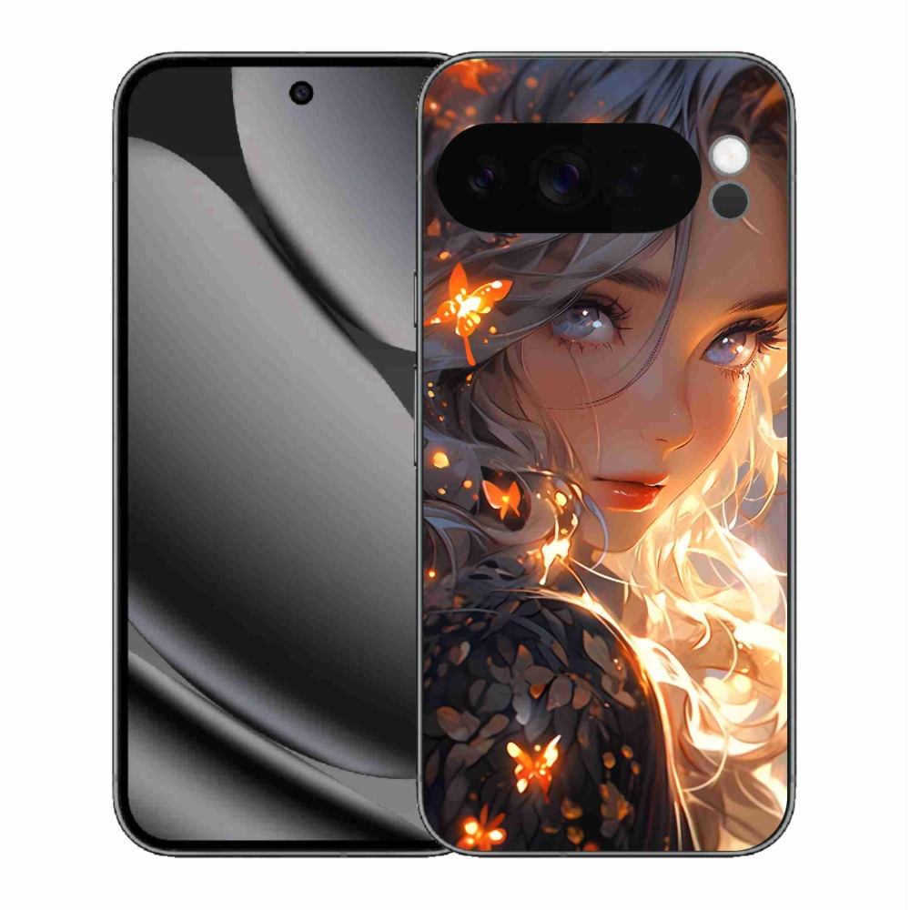 Gelový kryt mmCase na Google Pixel 10 Pro XL - dívka a motýli