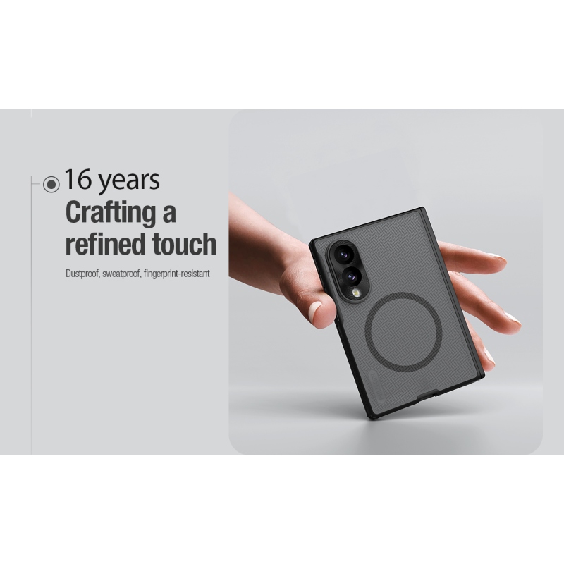 Nillkin Super Frosted FOLD Magnetic Zadní Kryt pro Samsung Galaxy Z Fold 8 Transparent Black