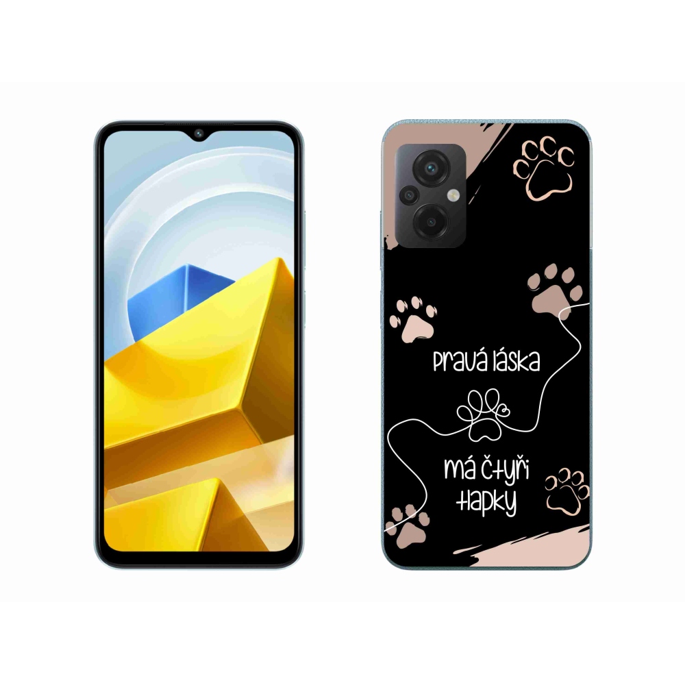 Gelový kryt mmCase na Xiaomi Poco M5 4G - psí motiv 1 černé pozadí