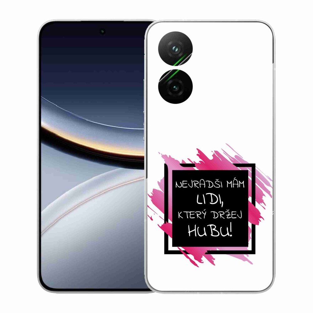 Gelový kryt mmCase na Xiaomi Poco F7 5G - vtipný text 7 černobílé pozadí