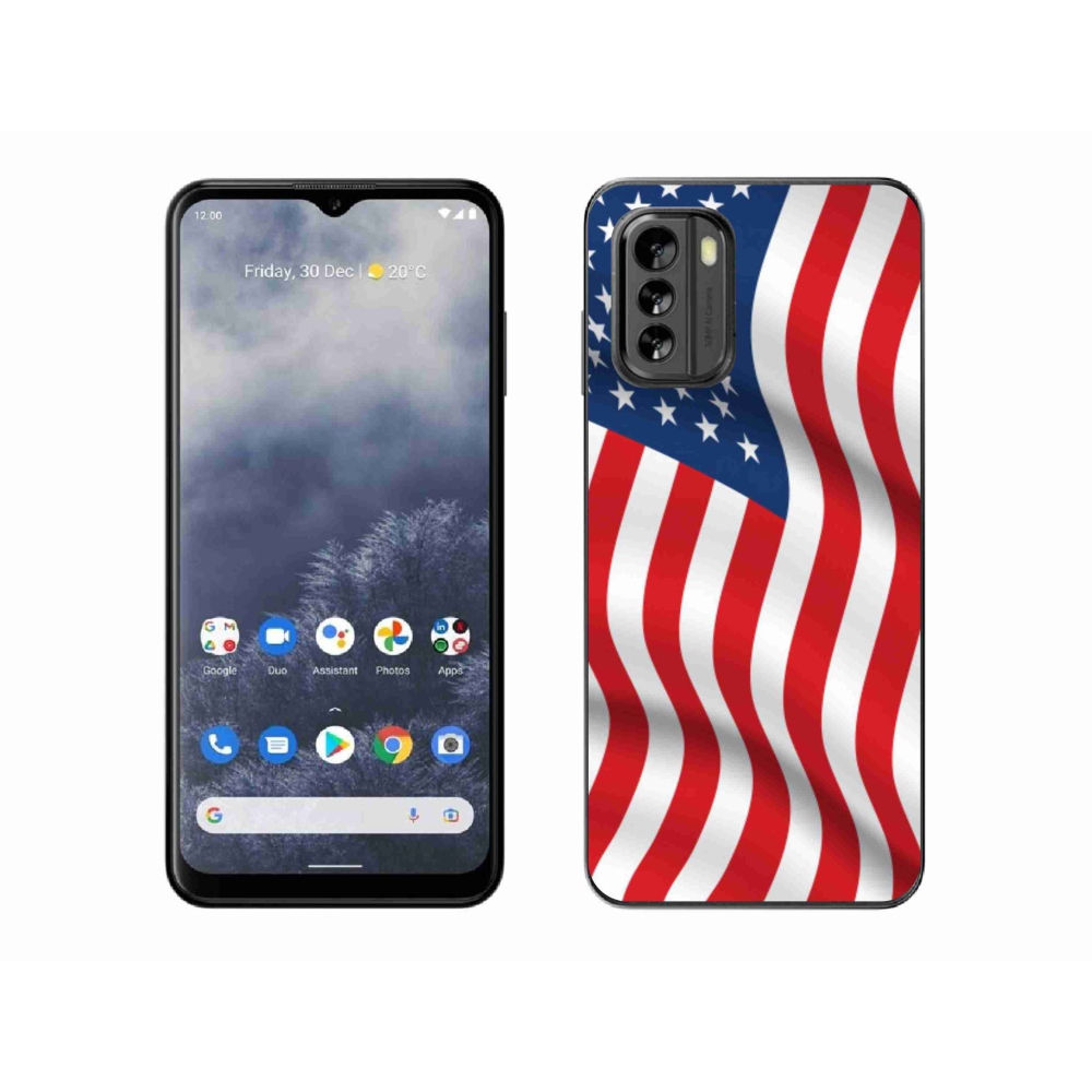 Gelový kryt mmCase na mobil Nokia G60 5G - USA vlajka