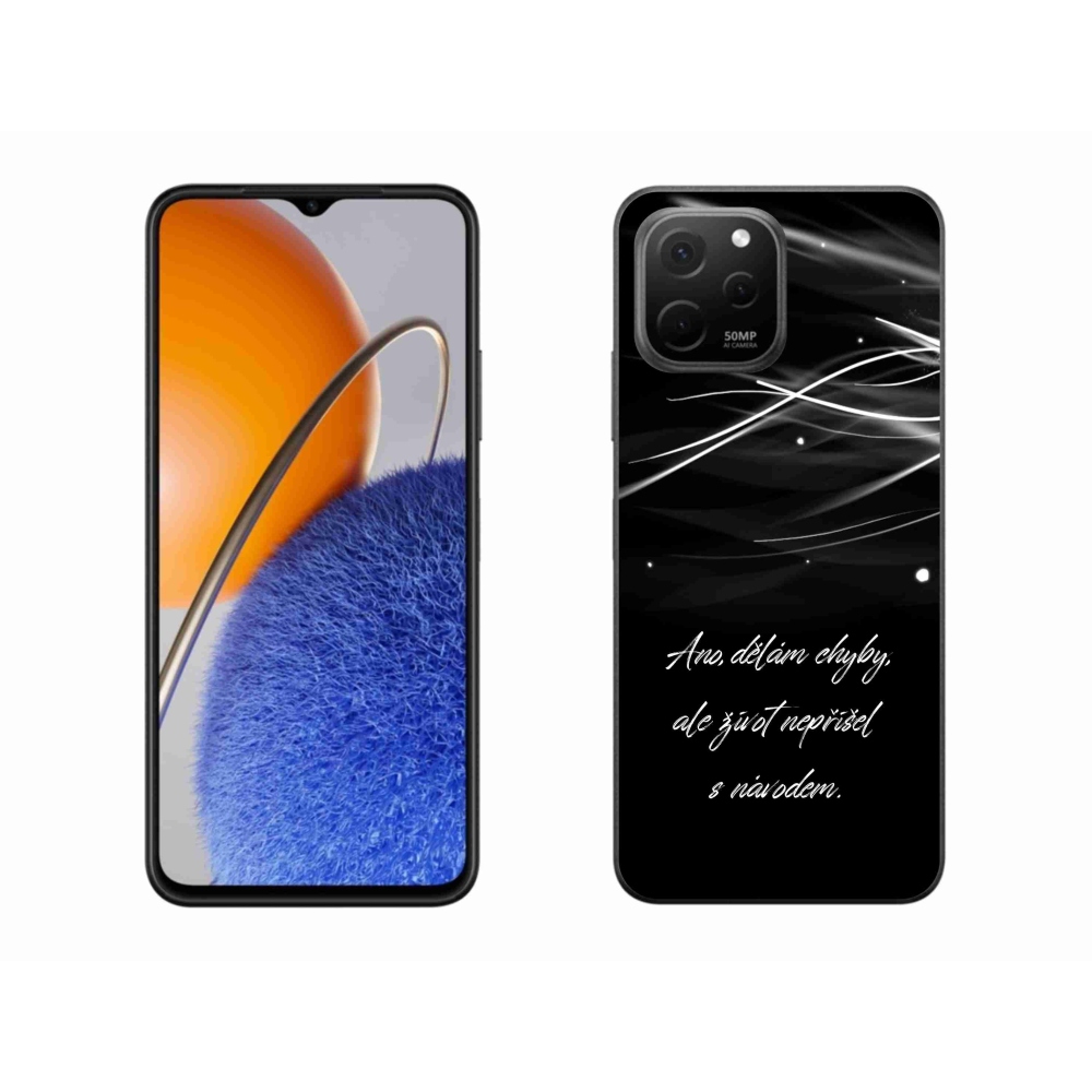 Gelový kryt mmCase na Huawei Nova Y61 - citát černé pozadí