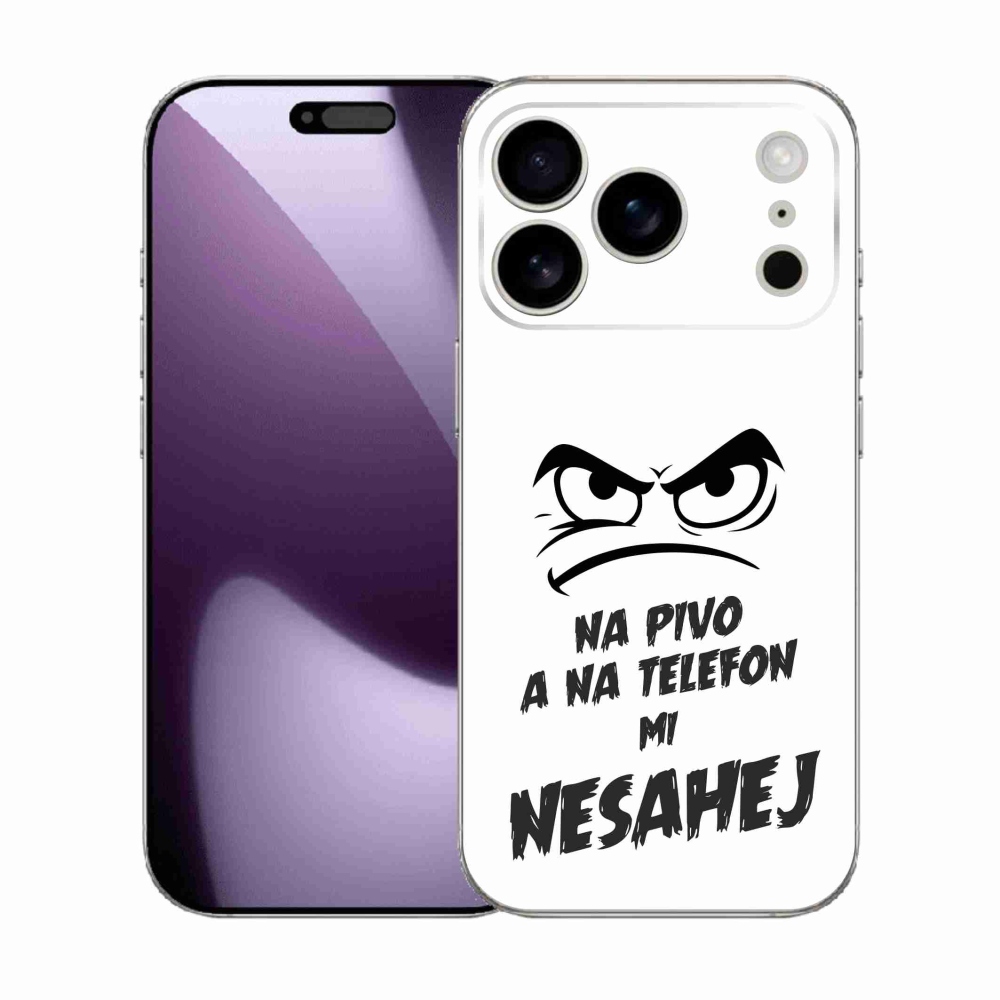 Gelový kryt mmCase na iPhone 17 Pro - pivní motiv 2 bílé pozadí