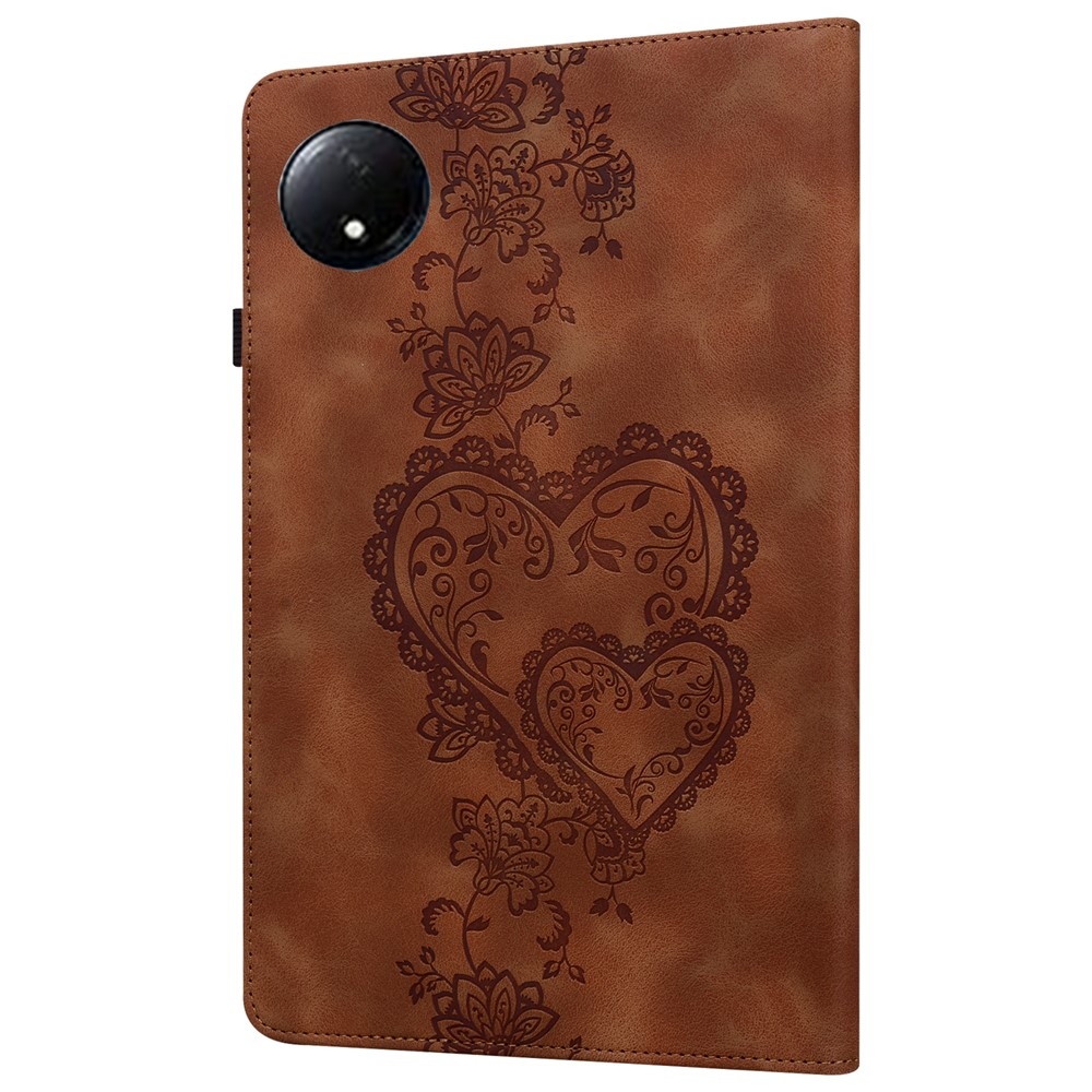 Heart zavírací pouzdro na tablet Xiaomi Redmi Pad SE 8.7 - hnědé