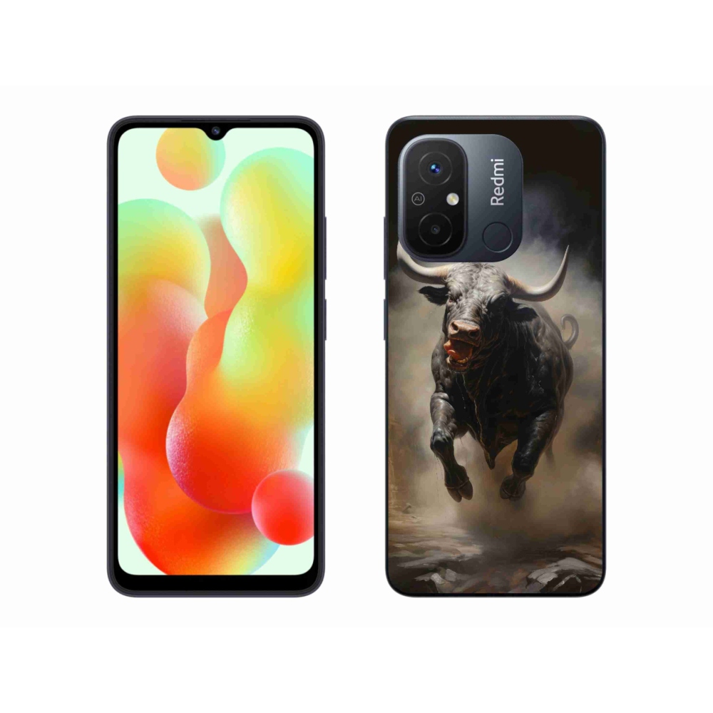 Gelový kryt mmCase na Xiaomi Redmi 12C - rozzuřený býk