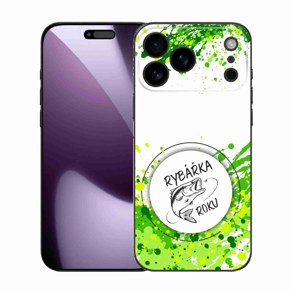 Gelový kryt mmCase na iPhone 17 Pro Max - rybářka roku bílé pozadí