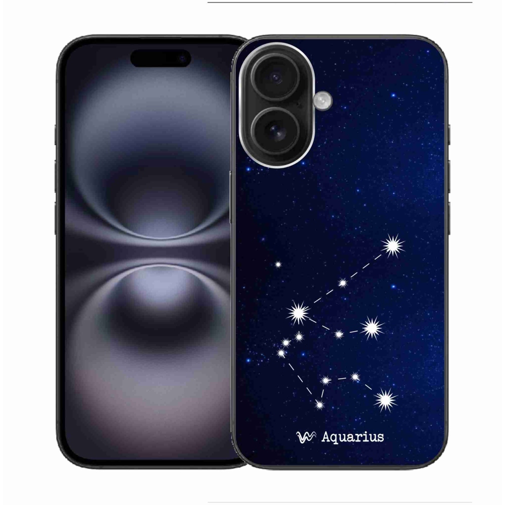 Gelový kryt mmCase na iPhone 16 - souhvězdí Vodnáře