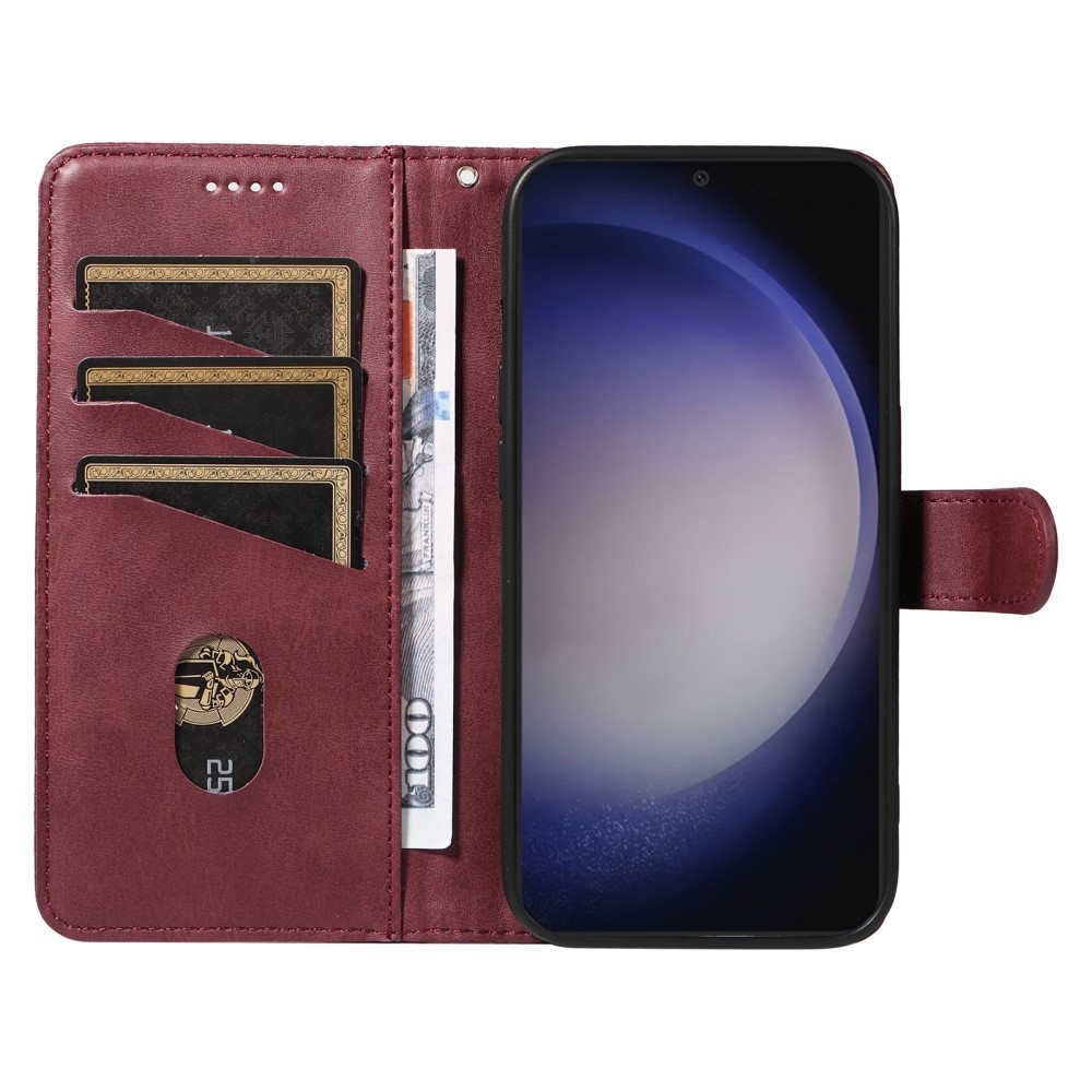 T-Shape knížkové pouzdro na Samsung Galaxy S24+/S25+ - vínové