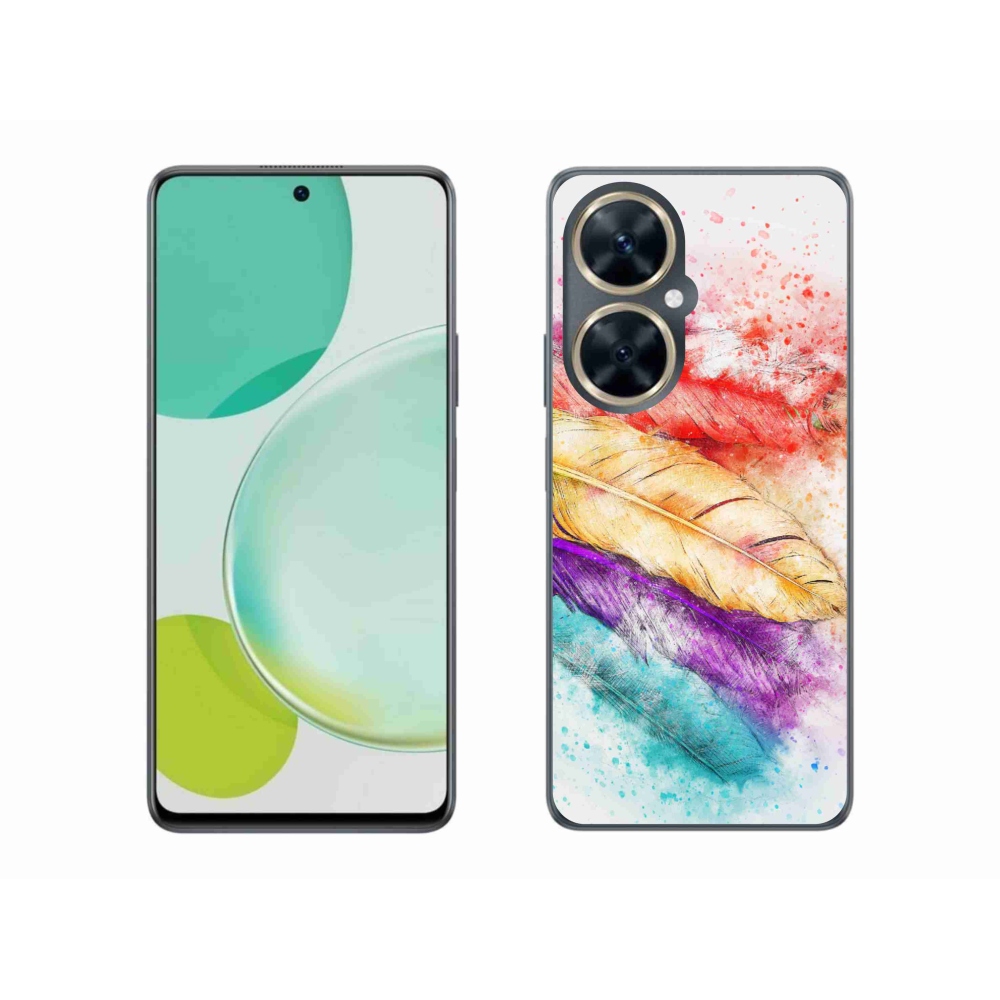 Gelový kryt mmCase na Huawei Nova 11i - barevné peří