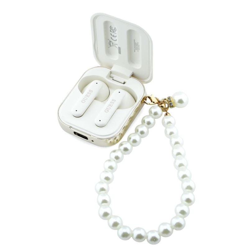 Guess Pearl Strap TWS Bezdrátová Sluchátka White